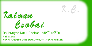 kalman csobai business card